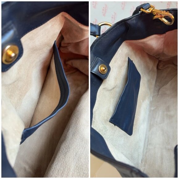 Authentic PRADA Baltico (Blue) Calf Leather Two Way Large Tote Bag - Picture 13 of 13